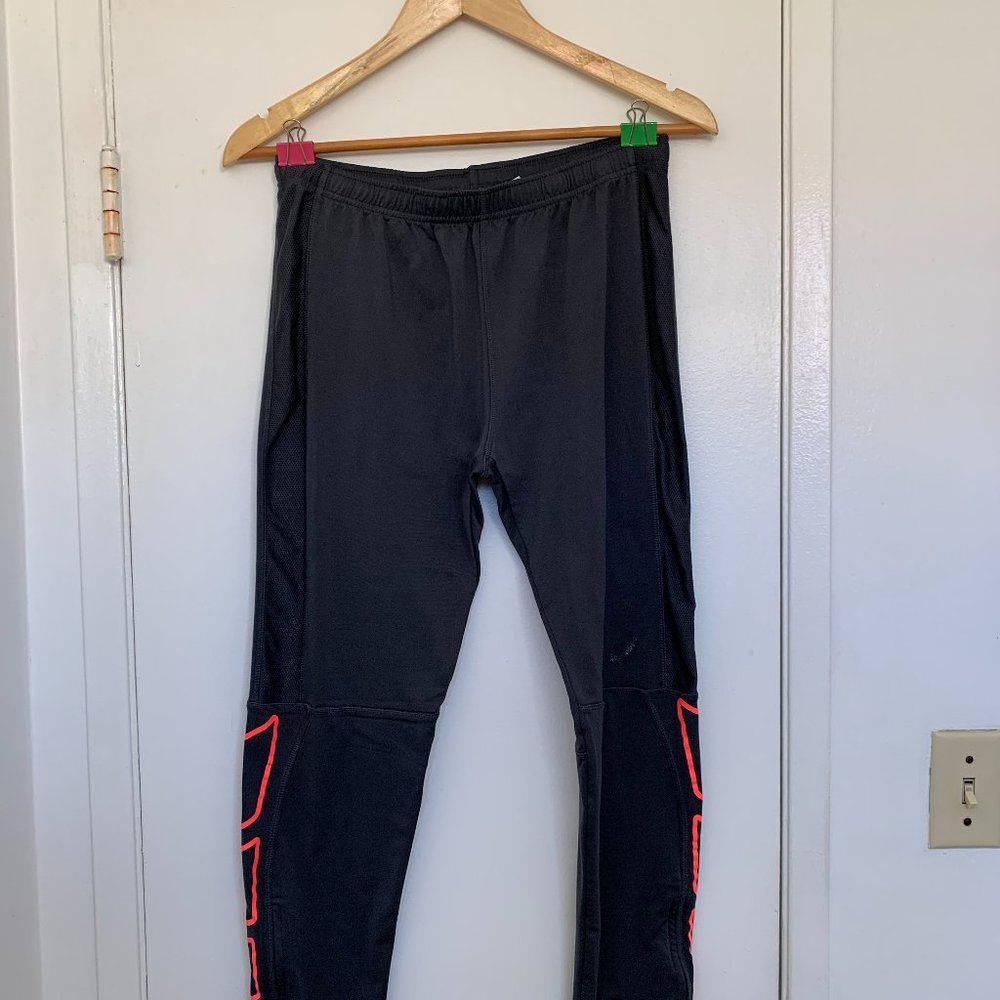 Pre-owned Asics Men's Gray Training Tights - Medium